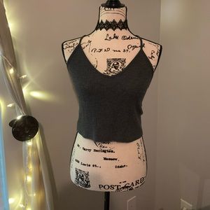 grey brandy melville crop top